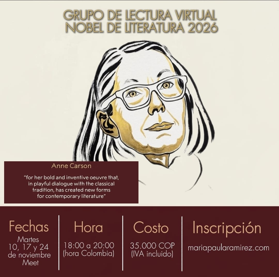 Grupo de lectura virtual | Premio Nobel de Literatura 2026 | Anne Carson